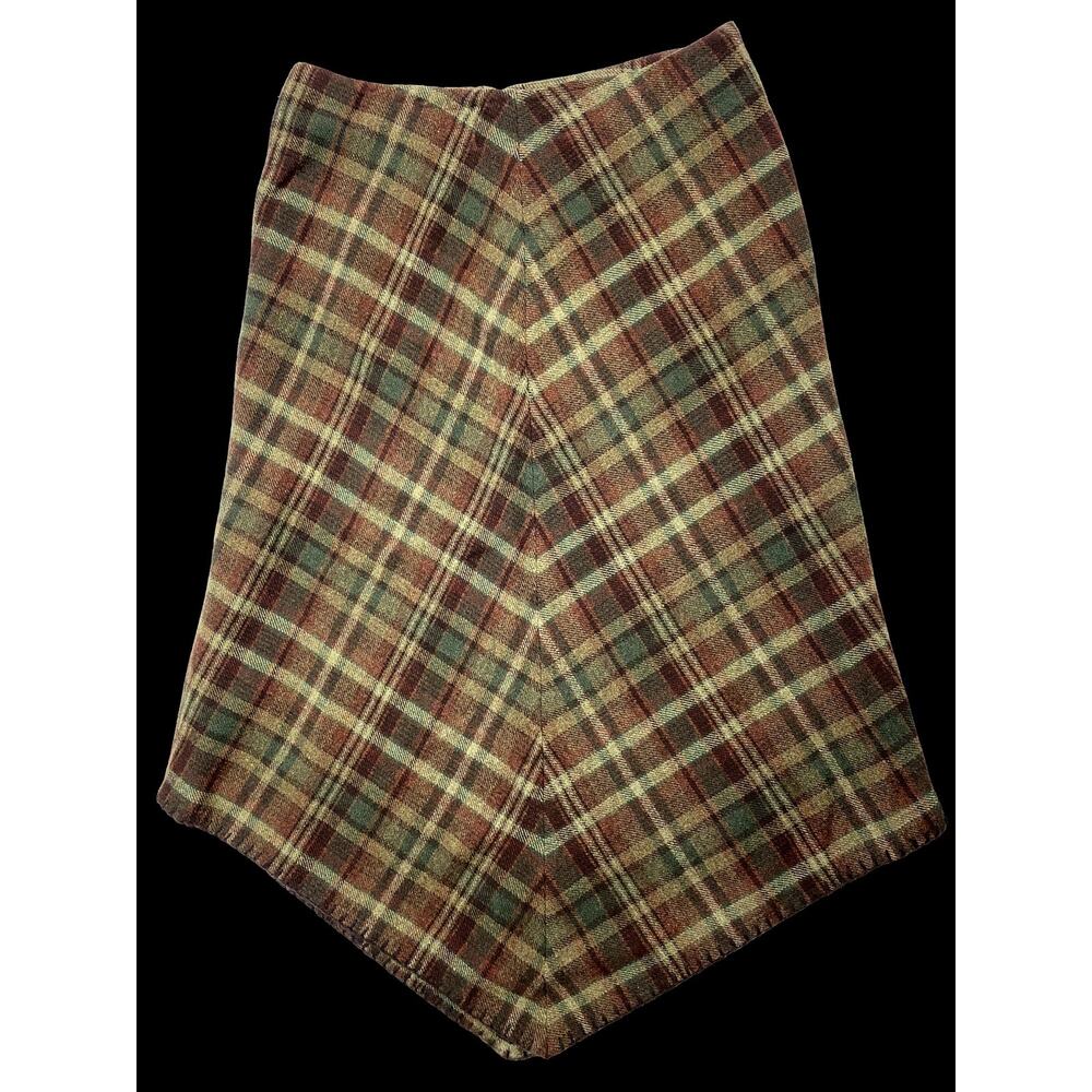 Vtg Lauren Ralph Lauren 100% Wool Handkerchief Skirt Women 12 Asymmetric
